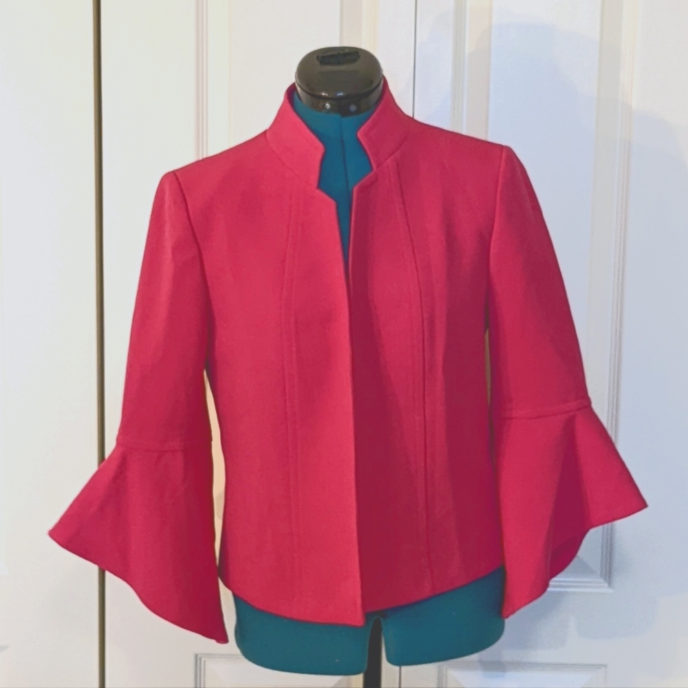 Tahari Pink Petite Flared Sleeve Blazer - Size 4P
